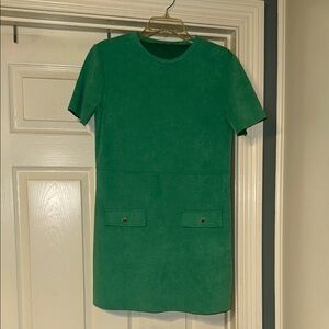 Zara Green Short Sleeve Dress